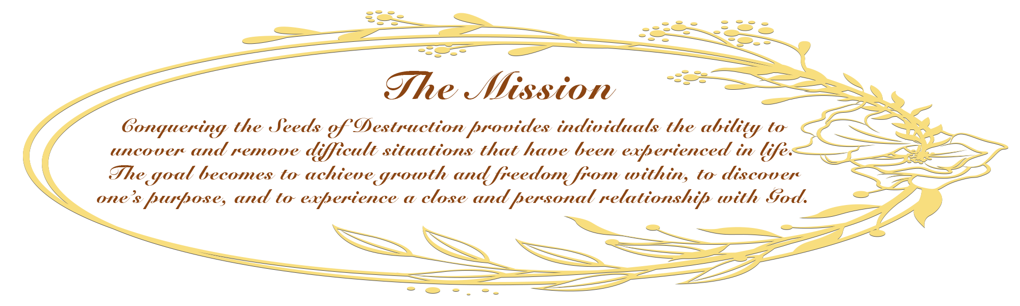 The Mission - Floral Oval - Gold The Mission - Floral Oval - Gold